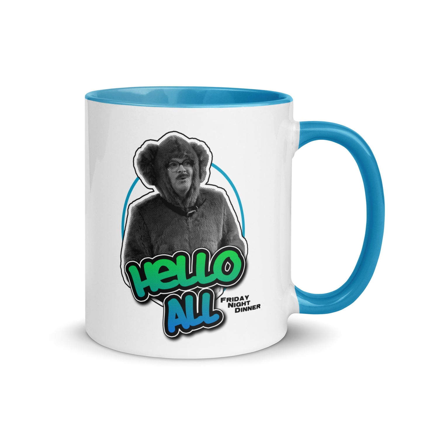 Jim "Hello All" Mug with Colour Inside