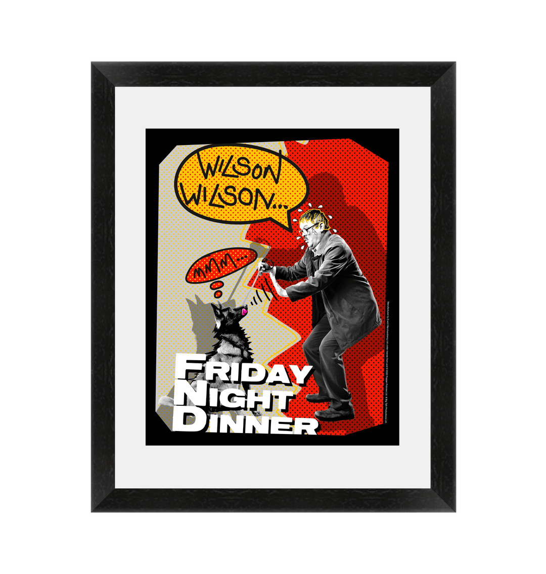 Black Frame \&quot;Wilson Wilson...\&quot; Framed Art