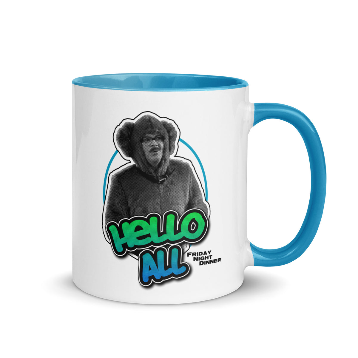 Jim &quot;Hello All&quot; Mug with Colour Inside